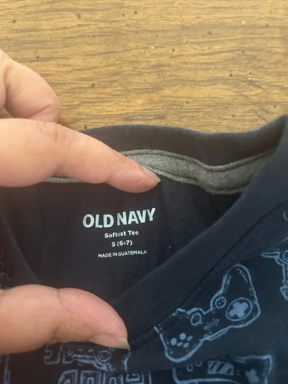 Old Navy Black Kids Gaming Controllers Tee